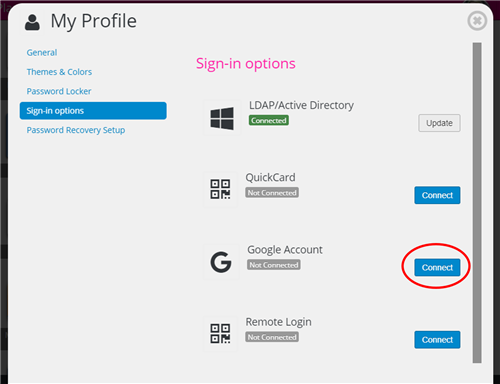 connect google account connect google account